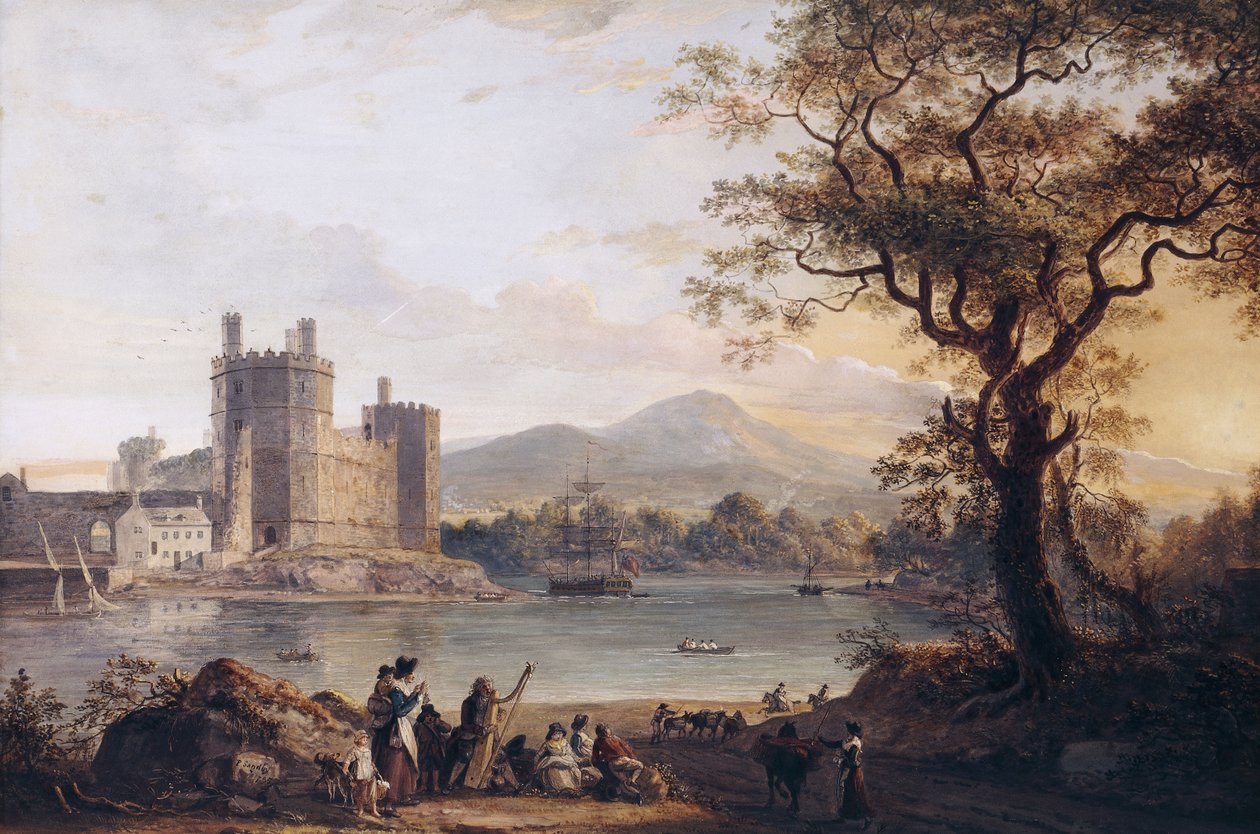 Caernarvon kastély, 1790-es évek alkotó: Paul Sandby