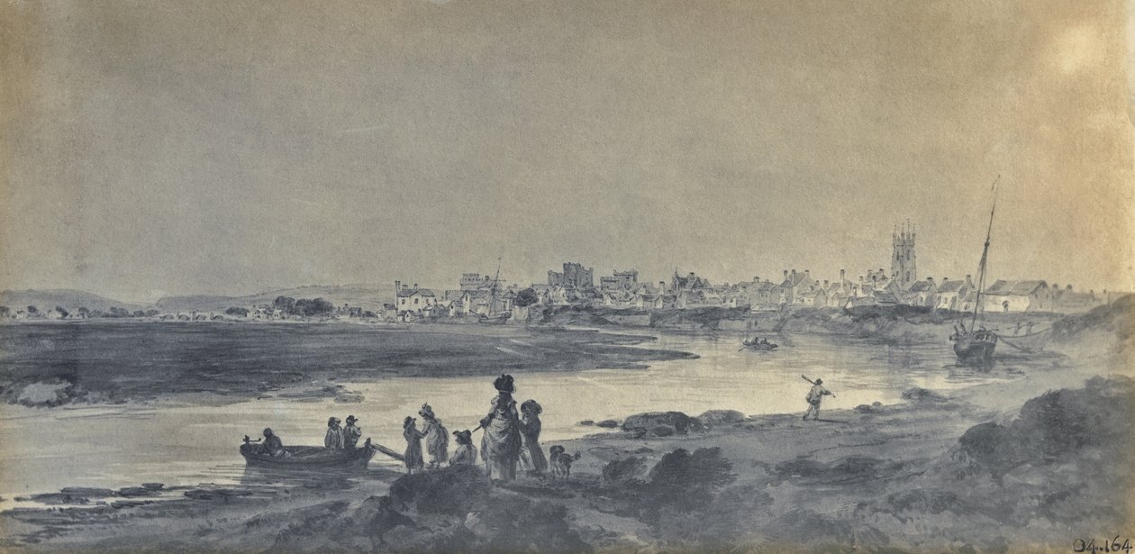 Cardiff délről (toll és tus, mosás, papír) alkotó: Paul Sandby