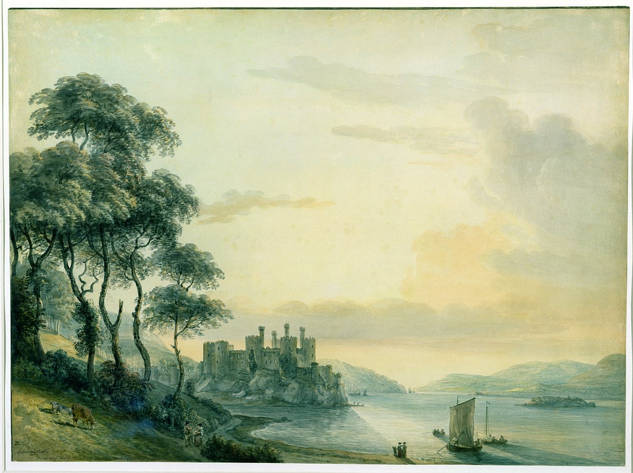 Conway kastély, 1789 (wc papíron) alkotó: Paul Sandby