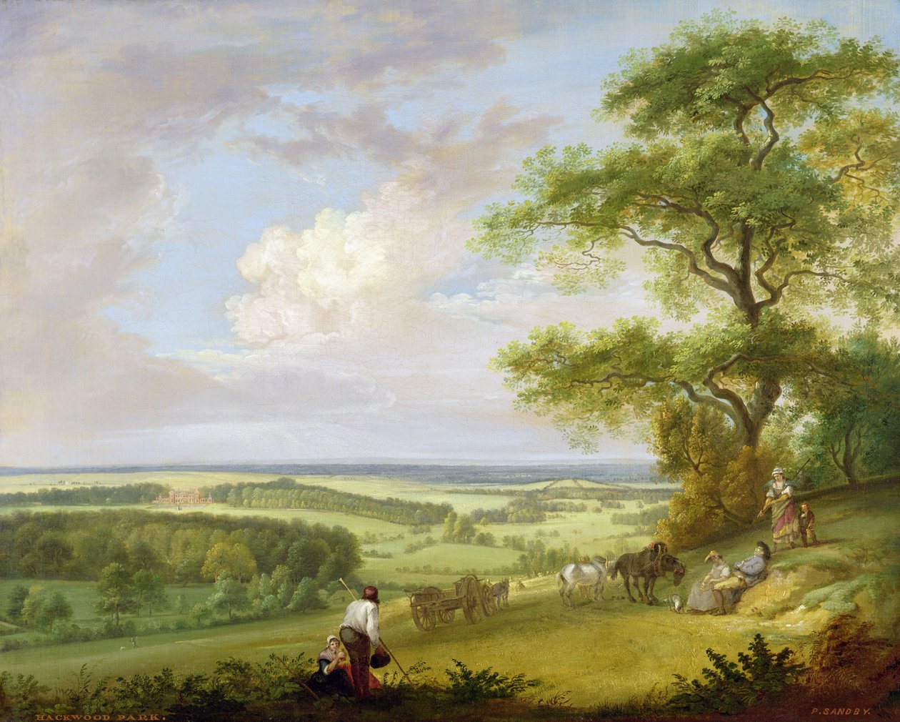 Hackwood Park, Hampshire (olaj, vászon) alkotó: Paul Sandby