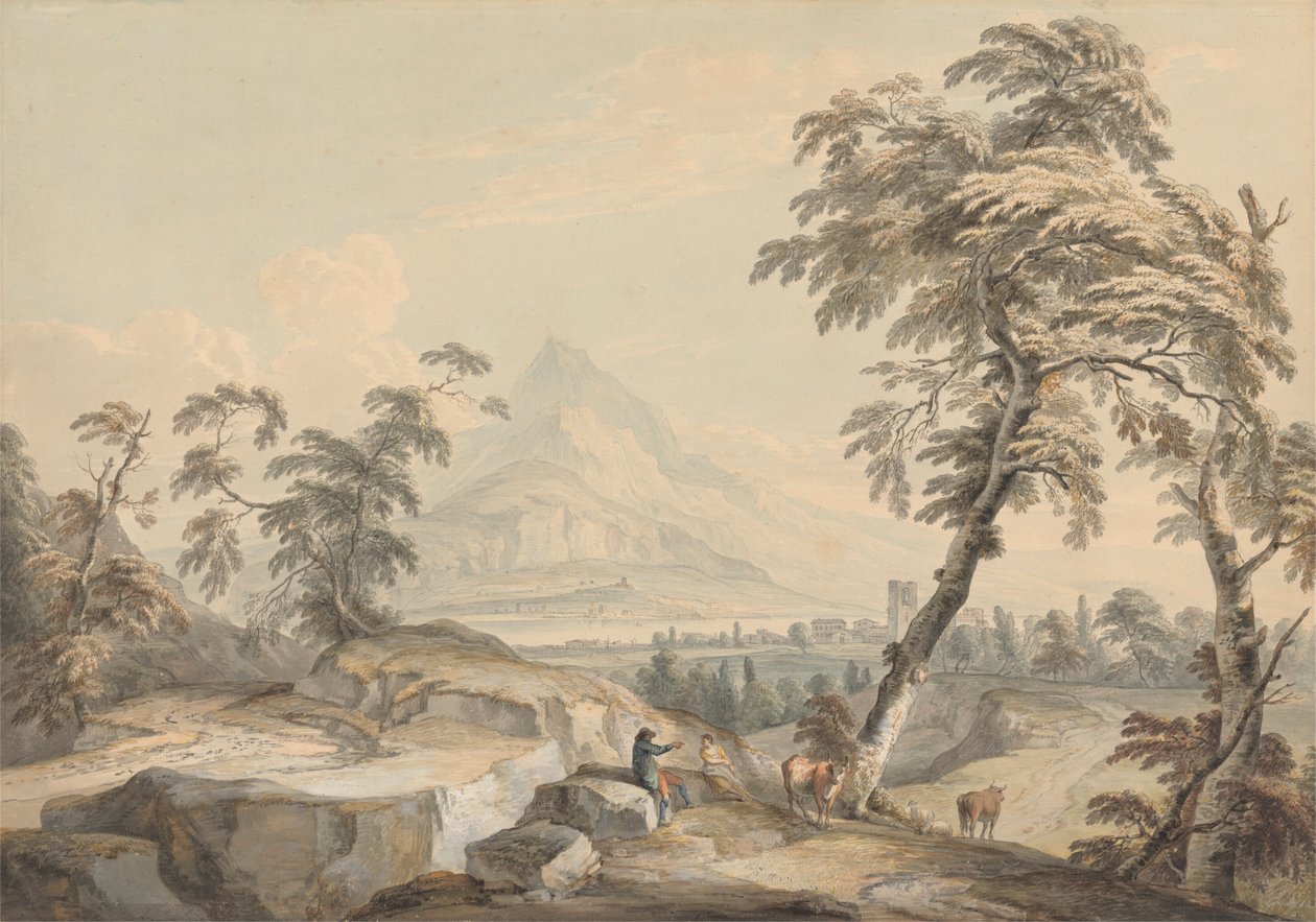 Olasz táj utazókkal, 1. sz alkotó: Paul Sandby
