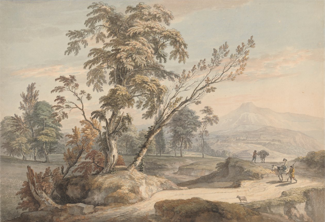 Olasz táj utazókkal sz. 2 alkotó: Paul Sandby