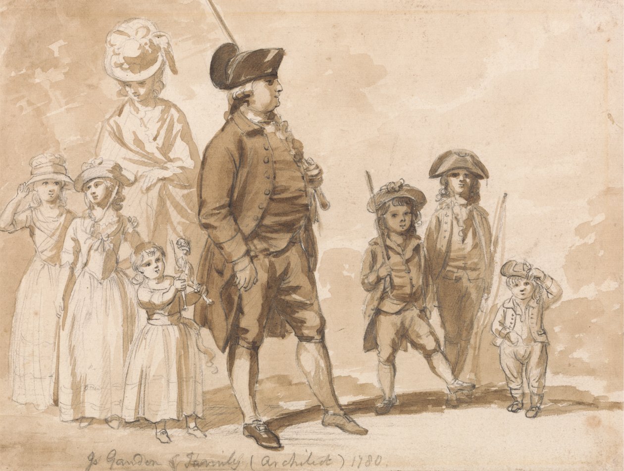 James Gandon és családja alkotó: Paul Sandby