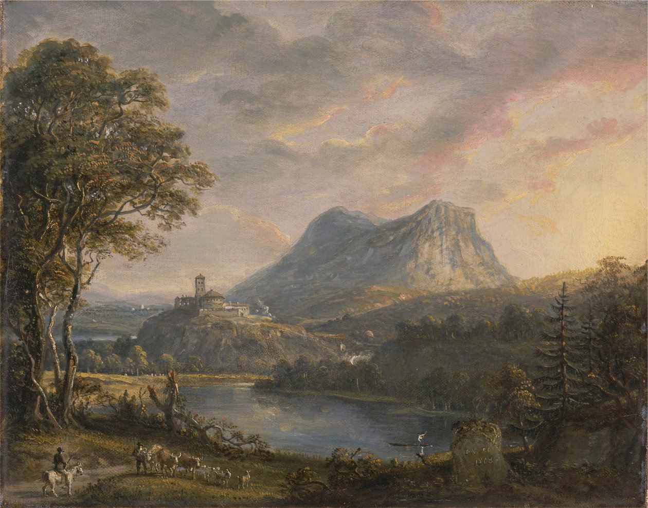 Táj egy tóval alkotó: Paul Sandby