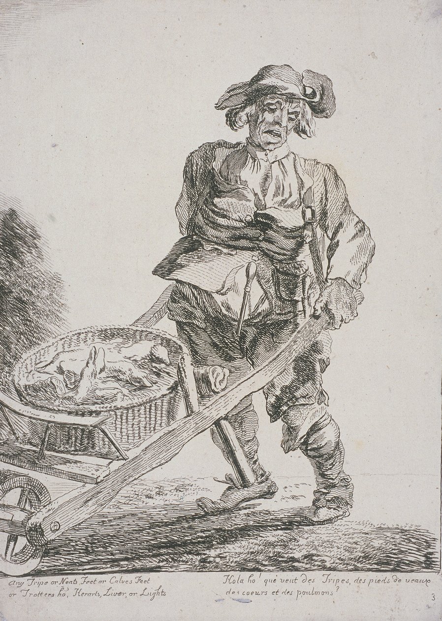 Belsőségek eladója, Cries of London, 1760 alkotó: Paul Sandby