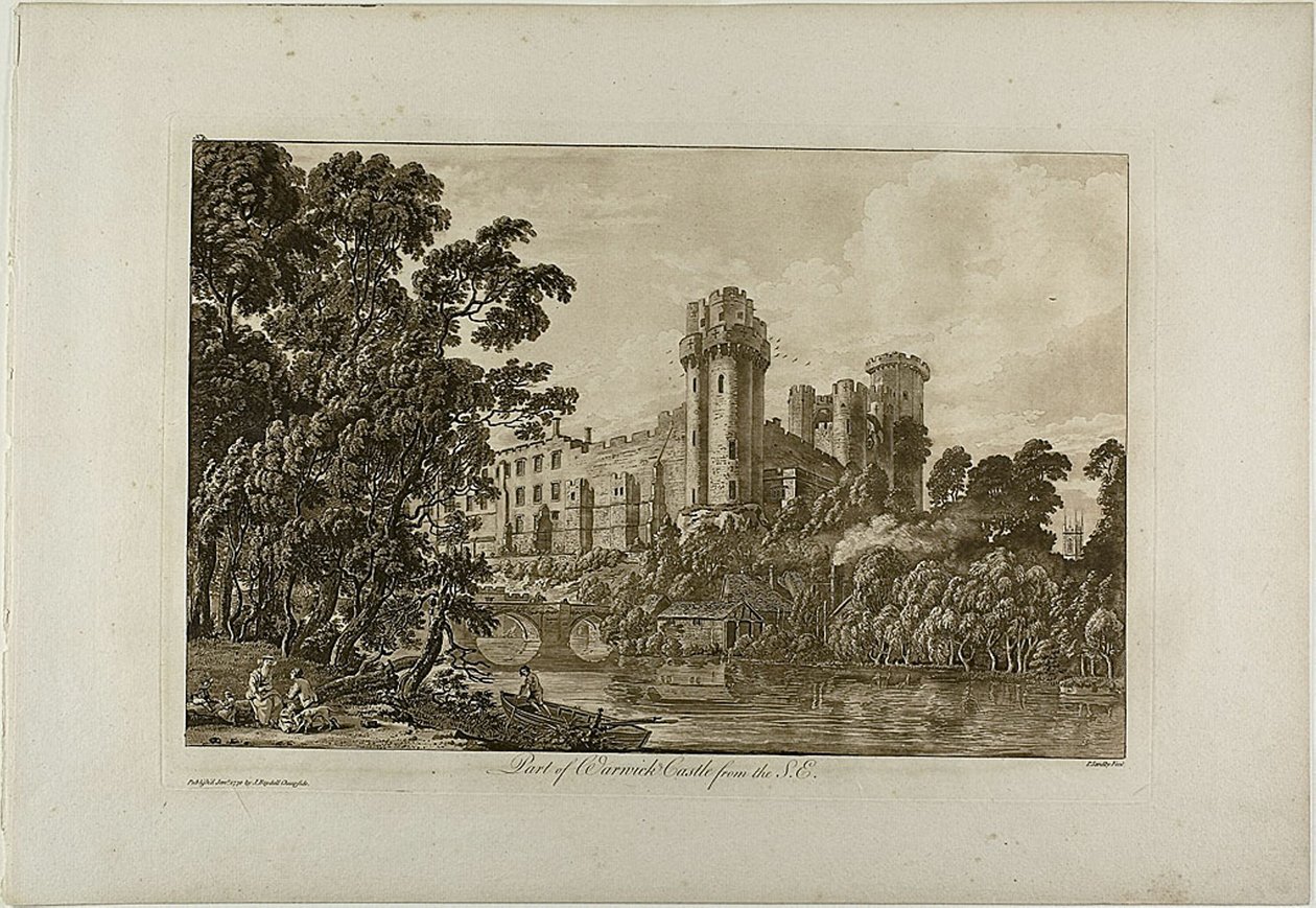 A Warwick-kastély délkeleti része, 4. tábla alkotó: Paul Sandby