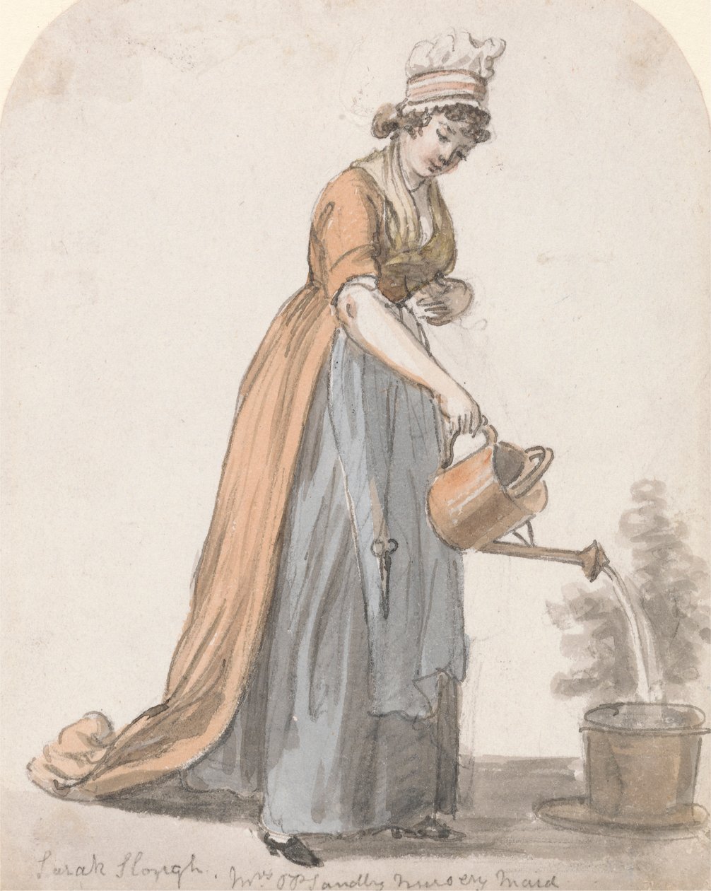 Sara Hough, Mrs. T. P. Sandby óvodai szobalánya alkotó: Paul Sandby