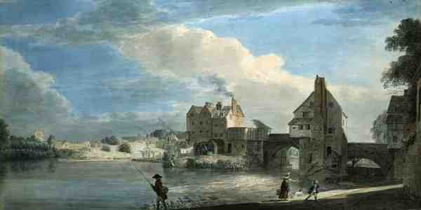 A Shrewsbury régi hídja (akvarell papíron) alkotó: Paul Sandby