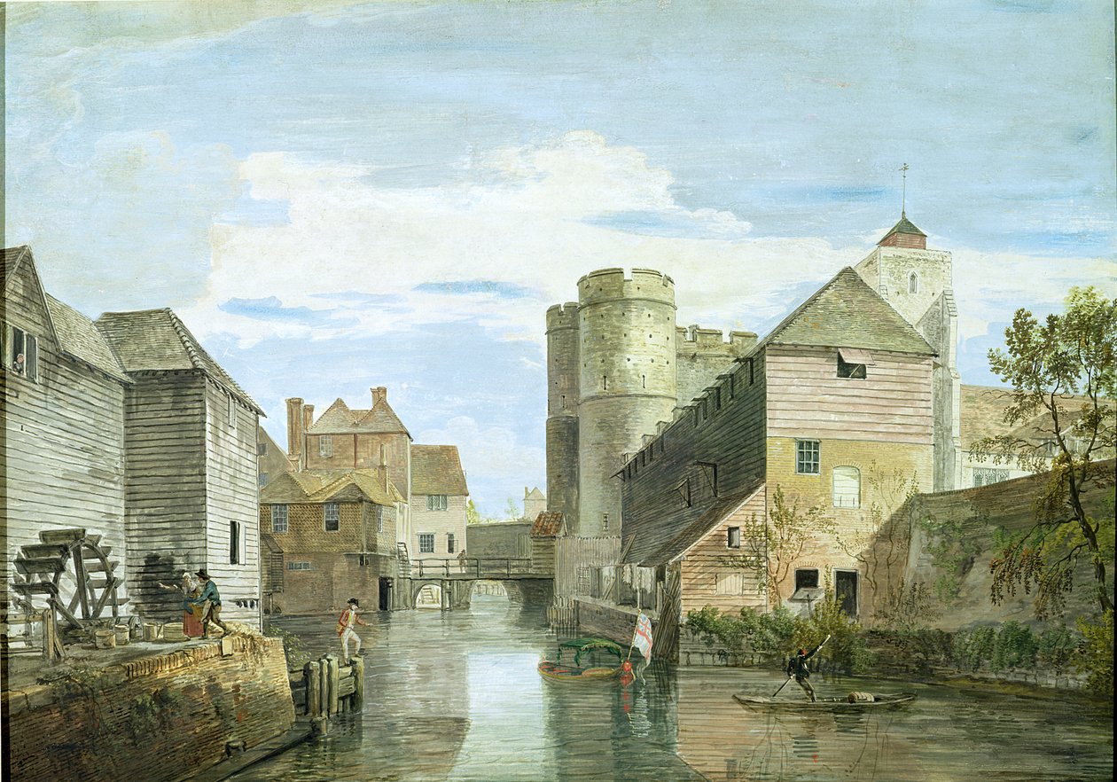 The Westgate, Canterbury (testszín papíron) alkotó: Paul Sandby