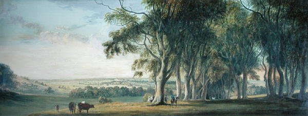 Kilátás Windsorra, a Snow Hillről a Great Parkban alkotó: Paul Sandby
