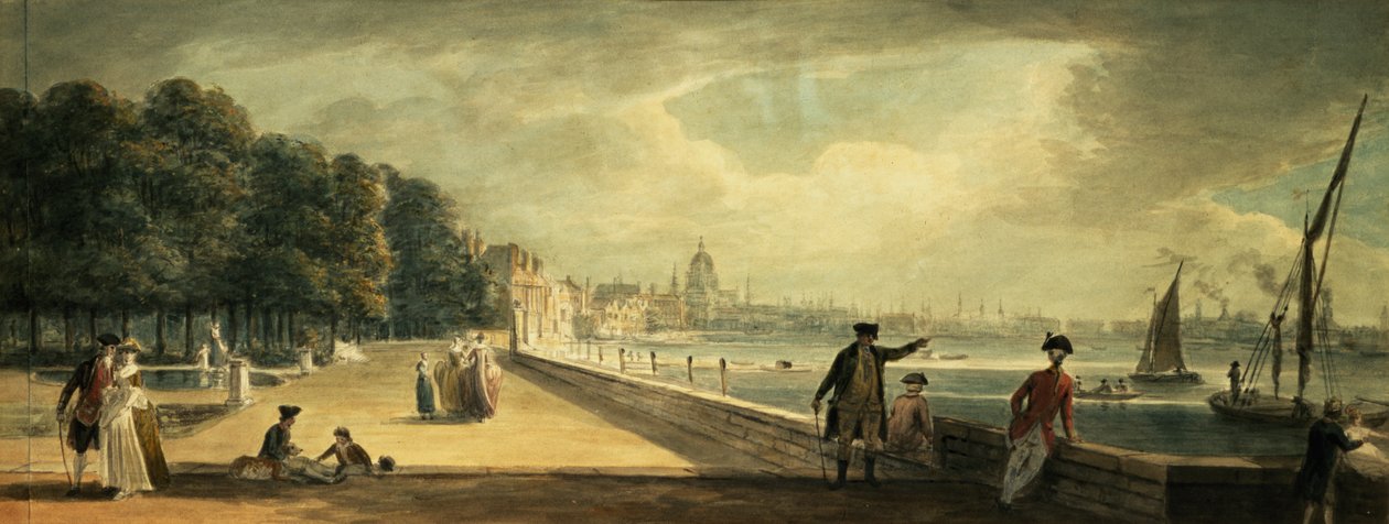 Kilátás a városra a Somerset House teraszáról alkotó: Paul Sandby