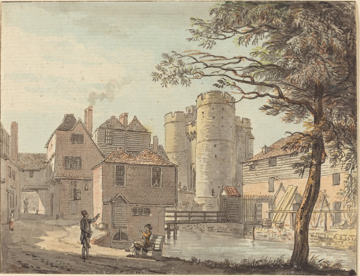 West Gate Canterburyben alkotó: Paul Sandby