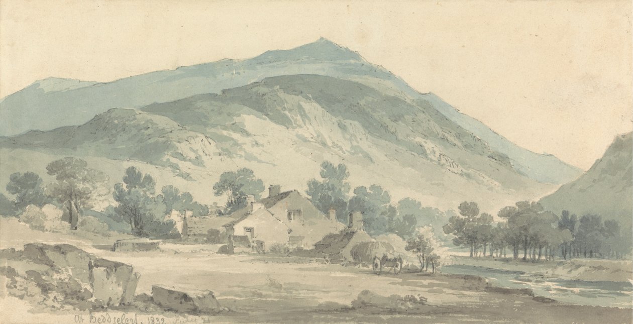 Táj Beddgelertben, Észak-Walesben alkotó: Paul Sandby Munn