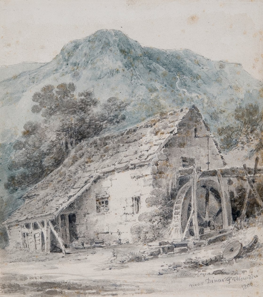 Dinas Mawddwy közelében alkotó: Paul Sandby Munn