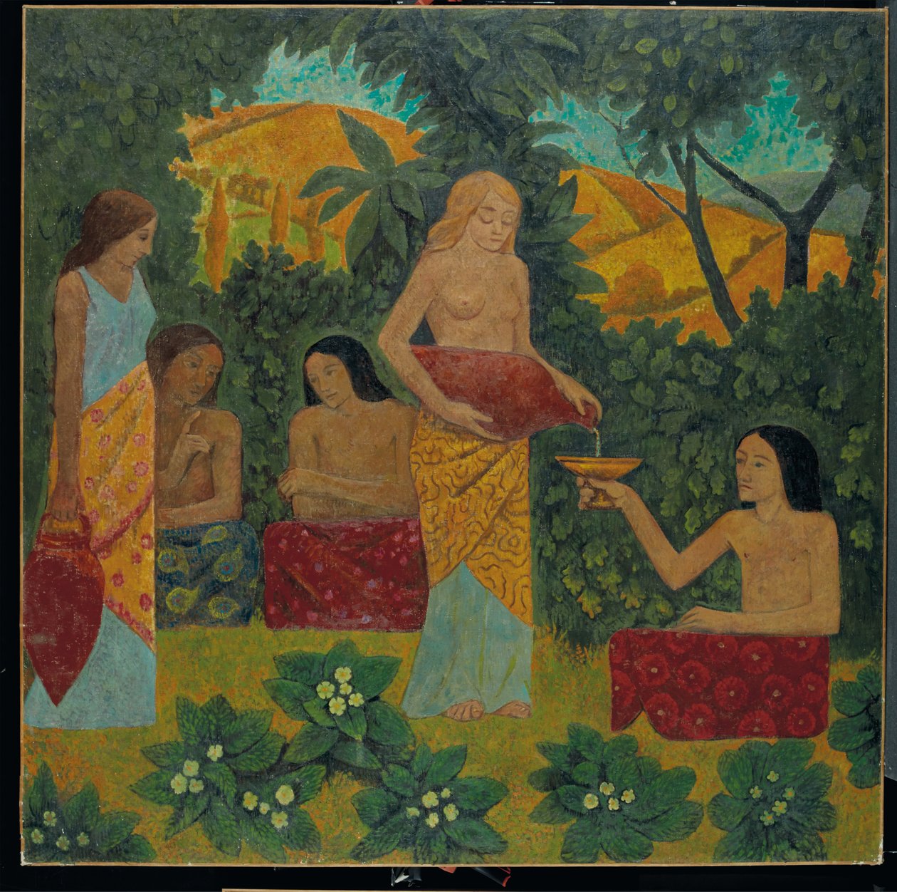 Italok, öt figura egy mitikus erdőben alkotó: Paul Sérusier