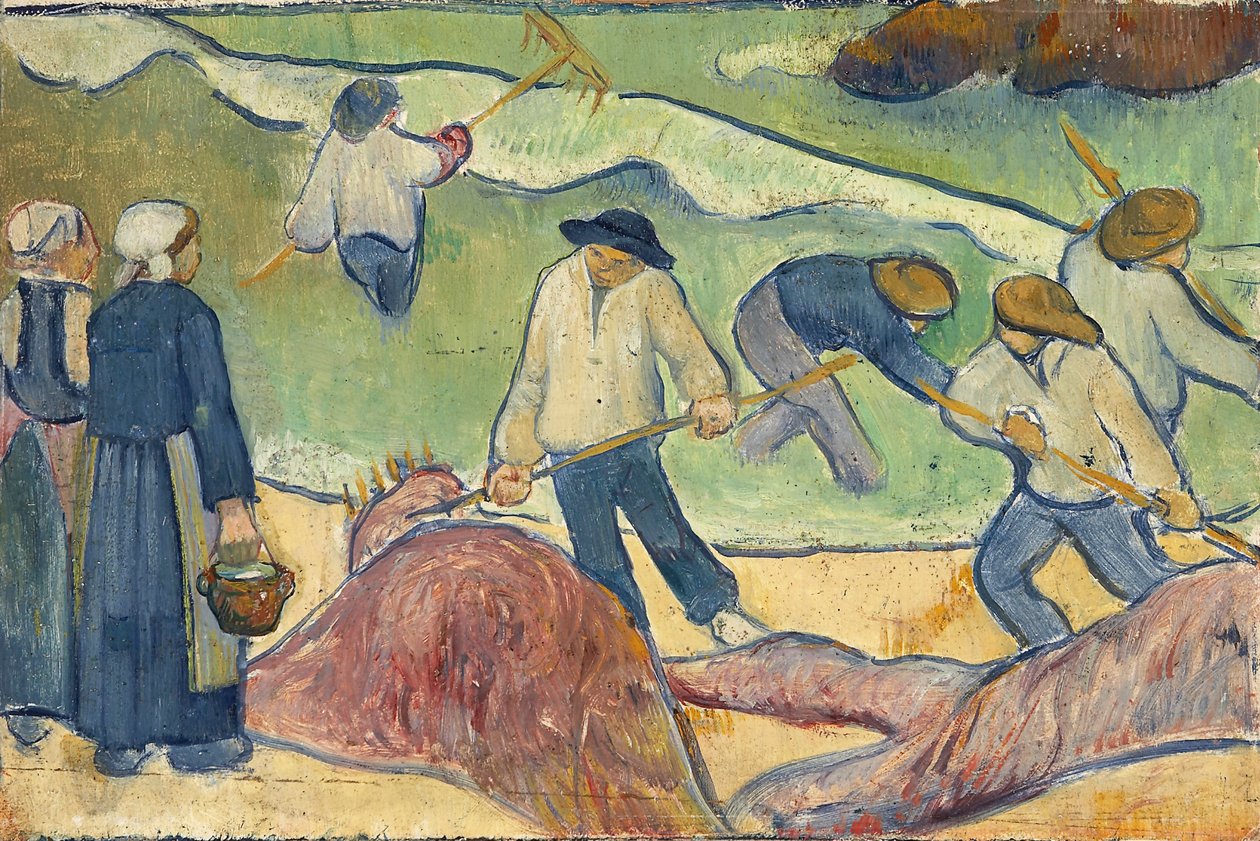 Kis táj tang-halászokkal, Serusier, Paul (1864-1927). Olaj, karton, c. 1889. Mérete : 21,9x33,2 cm. Staedtische Galerie im Staedelschen Kunstinstitut, Frankfurt am Main alkotó: Paul Sérusier