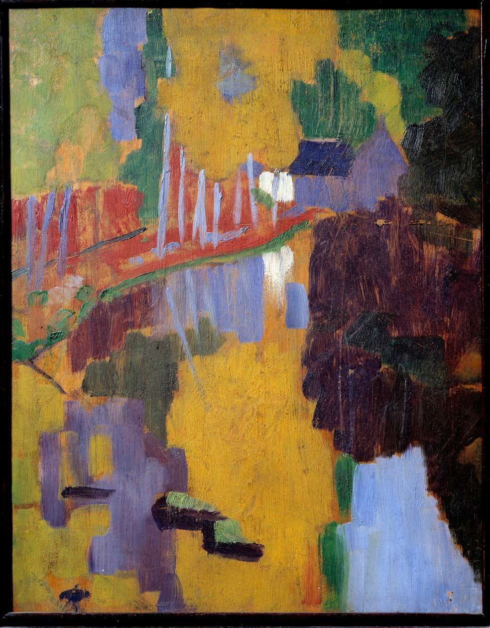 A talizmán, a szerelmi fa sugárútja. A fa tükröződése a vízben. Paul Serusier festménye (1863-1927) alkotó: Paul Sérusier