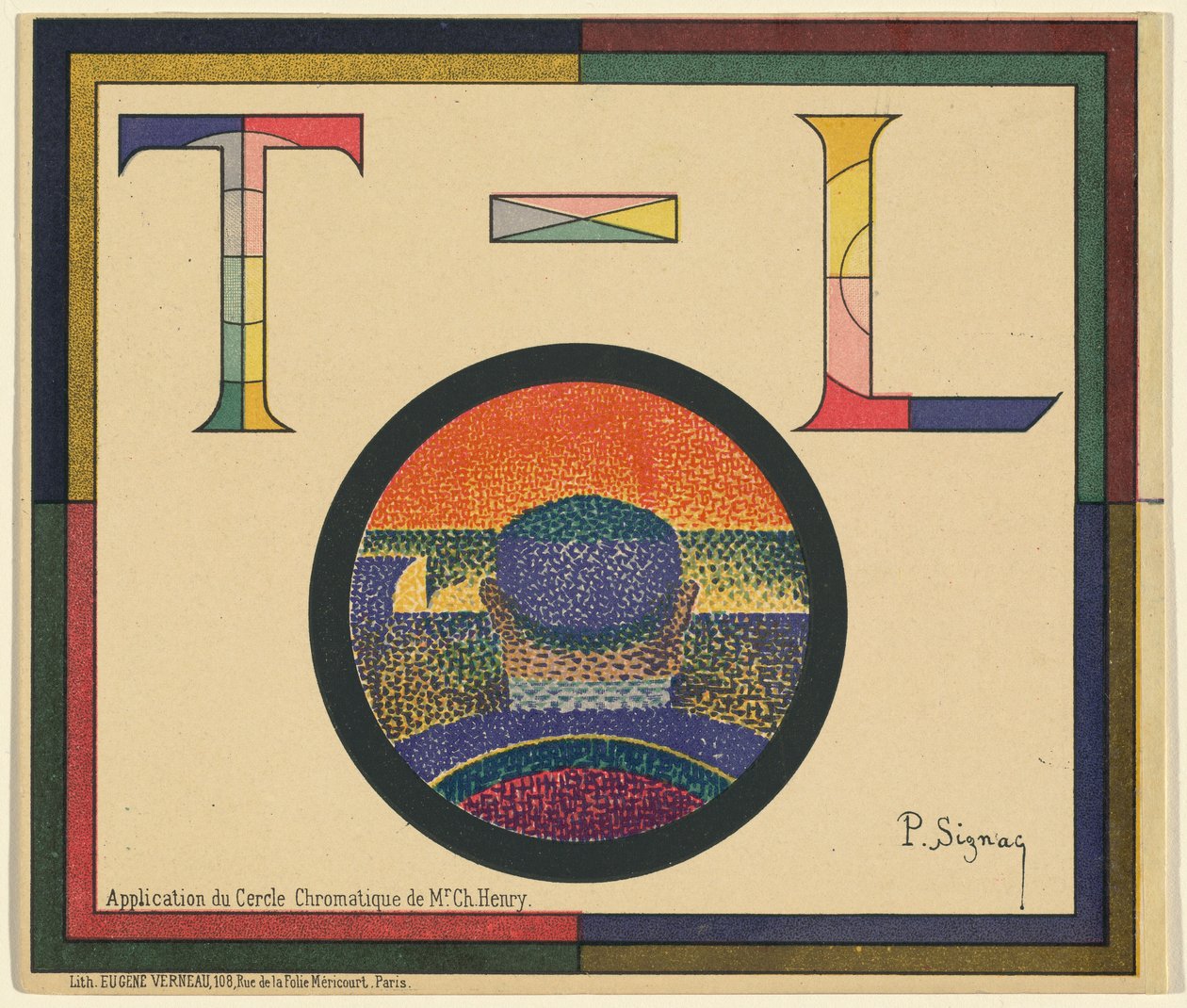 Ch. Henry úr kromatikus körének alkalmazása alkotó: Paul Signac