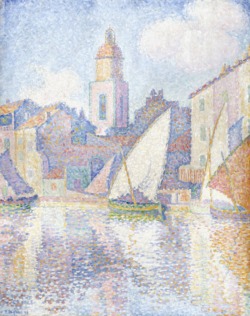 Harangtorony Saint Tropezben, 1896 alkotó: Paul Signac