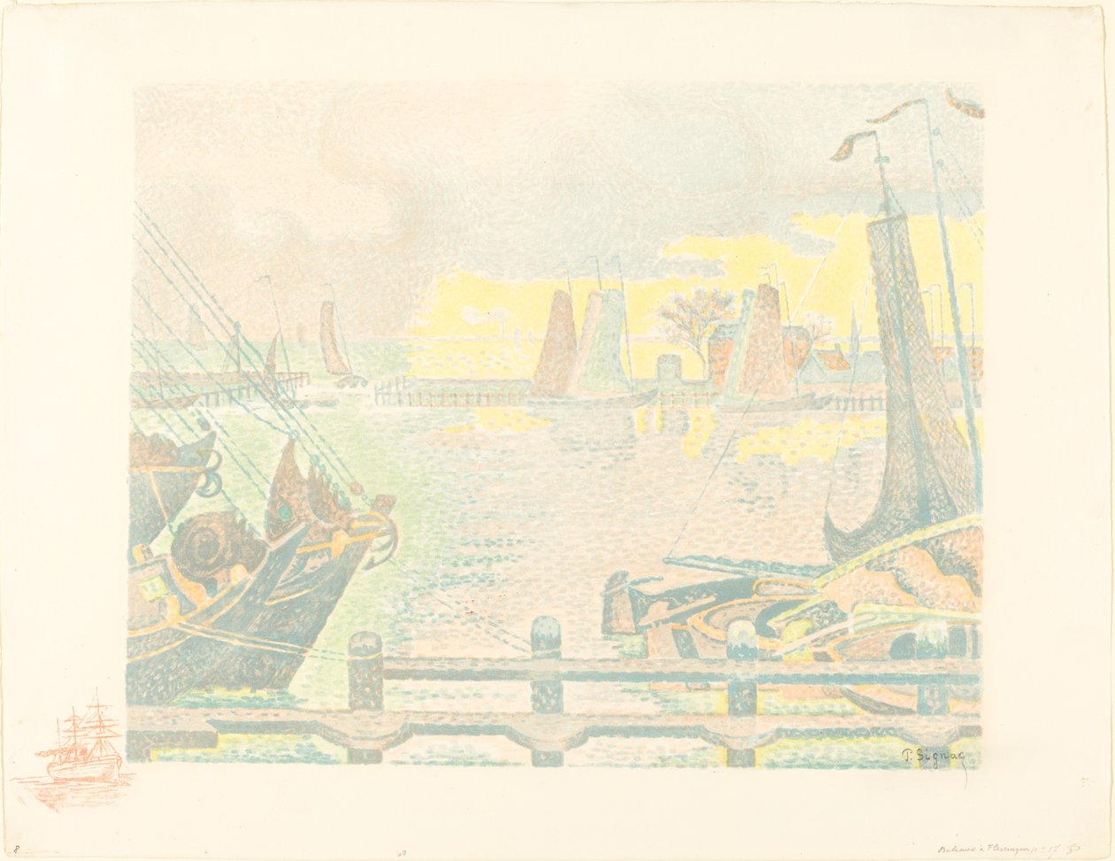 Hajók Flushingban alkotó: Paul Signac