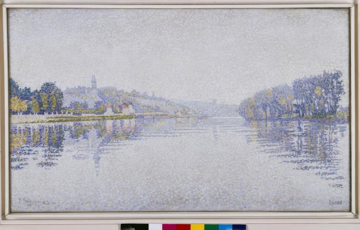 Folyóparti. A Szajna Herblay-nél alkotó: Paul Signac