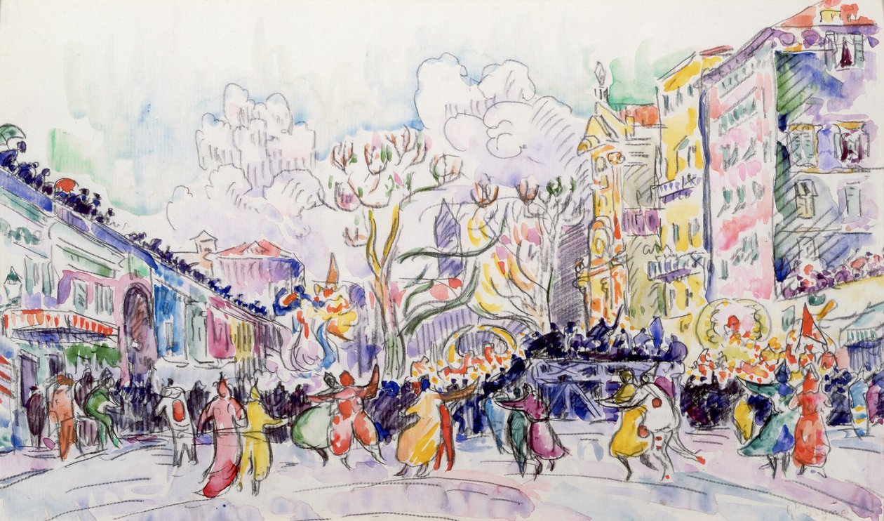 Karnevál Nizzában alkotó: Paul Signac