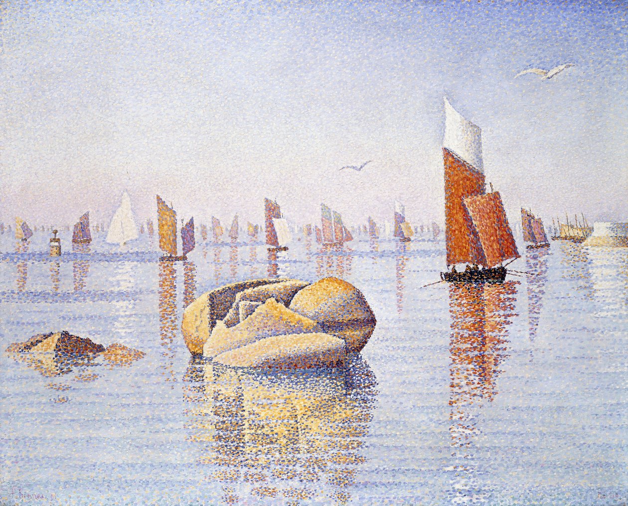 Concarneau, Csendes reggel, 1891 alkotó: Paul Signac