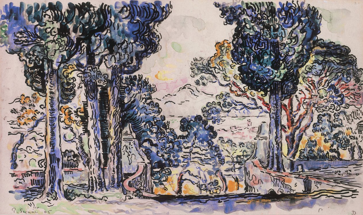 Ciprusok Sainte-Anne Saint Tropezben alkotó: Paul Signac