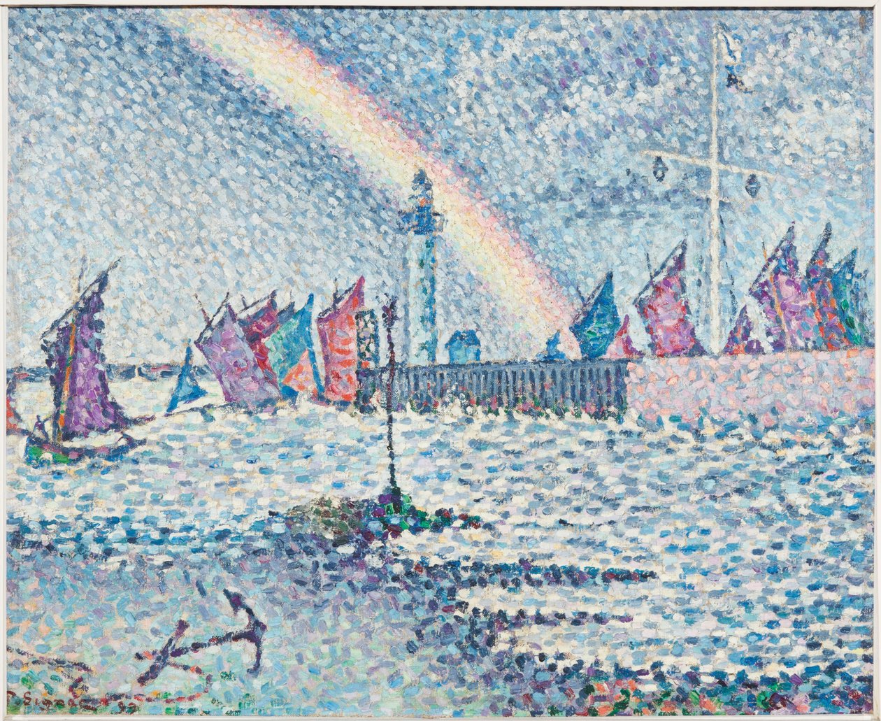 A honfleur-i kikötő bejárata alkotó: Paul Signac