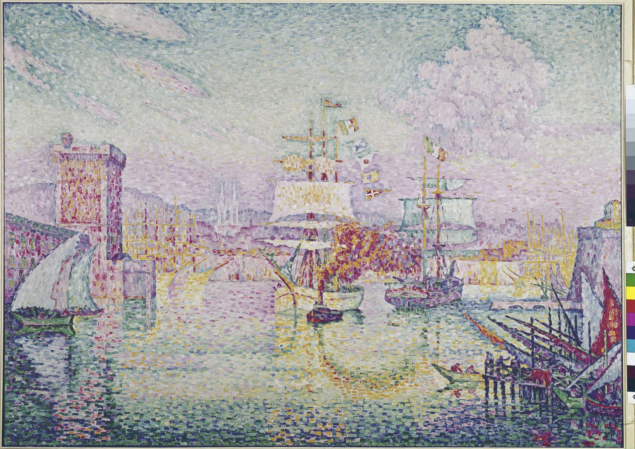 Belépés Marseille kikötőjébe (olaj, vászon alkotó: Paul Signac