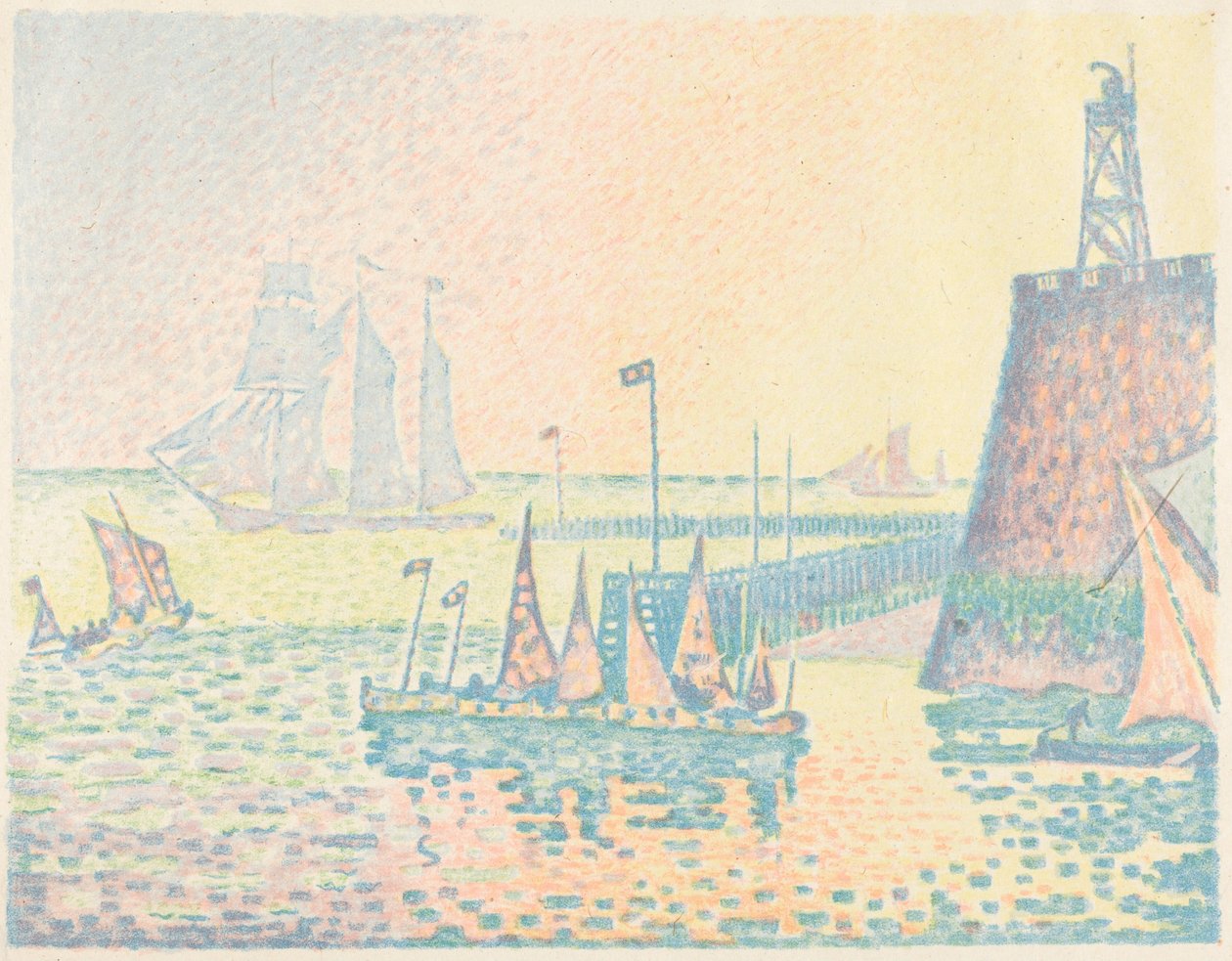 Evening (Este) alkotó: Paul Signac