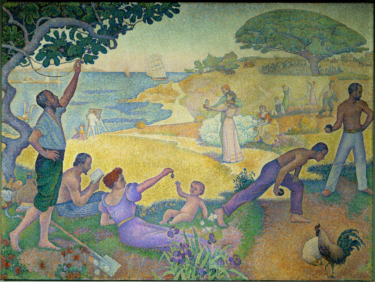 A harmónia idejében. Az aranykor nem a múltban van, hanem a jövőben, 1896. alkotó: Paul Signac