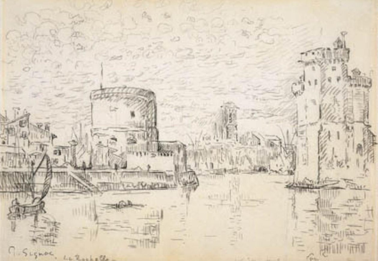 La Rochelle régi kikötői medencéjének bejárata alkotó: Paul Signac