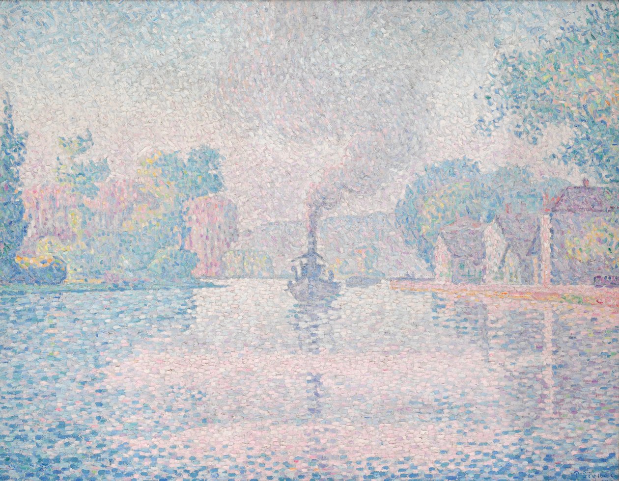 LHirondelle Steamship Seine Szamois közelében alkotó: Paul Signac