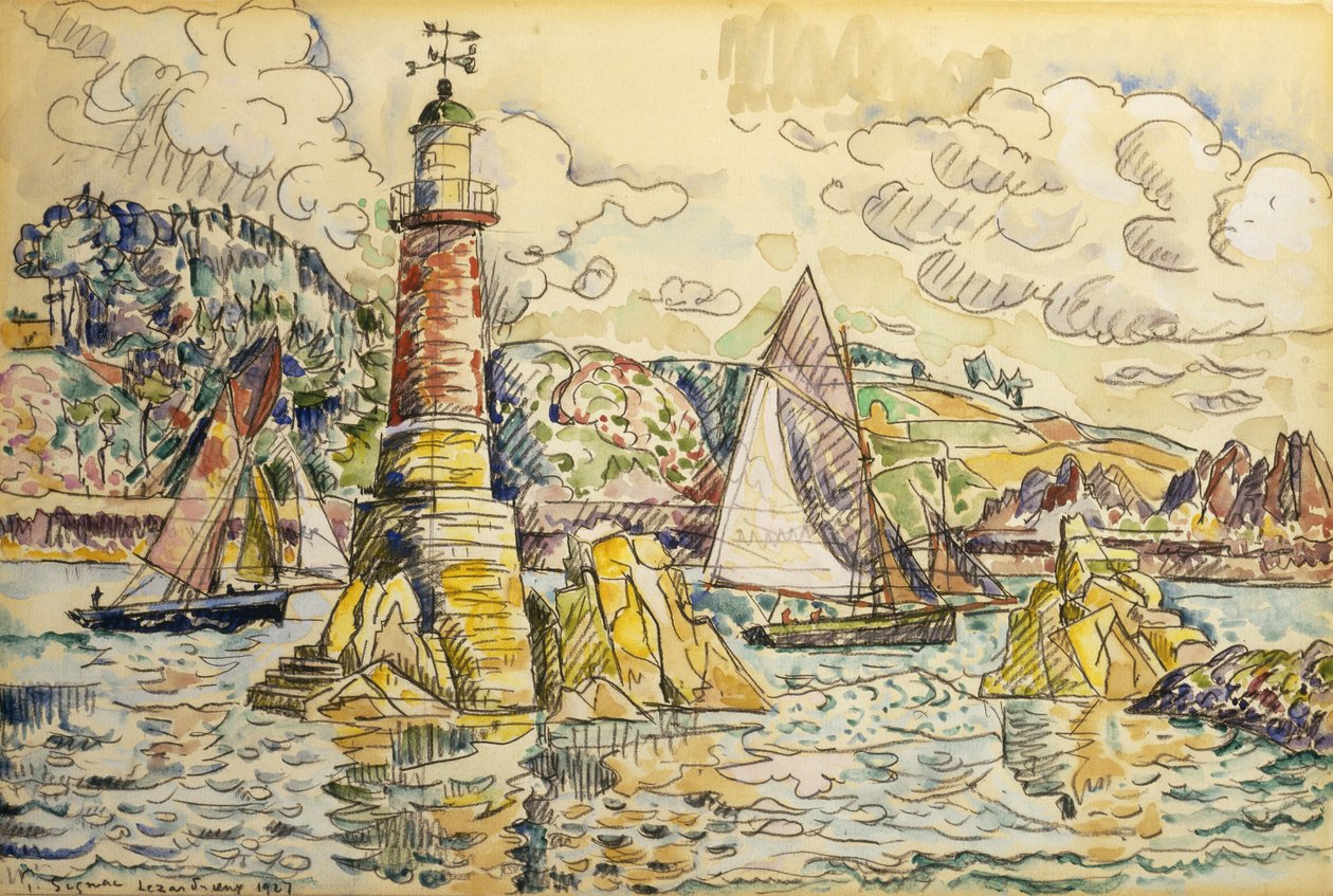 A világítótorony Lezardrieux-ban, 1927 alkotó: Paul Signac
