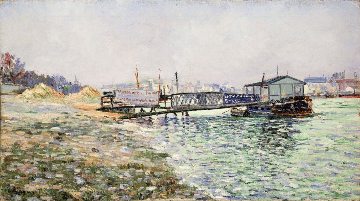 A Szajna a Jardin des Plantes-ban, 1884 alkotó: Paul Signac