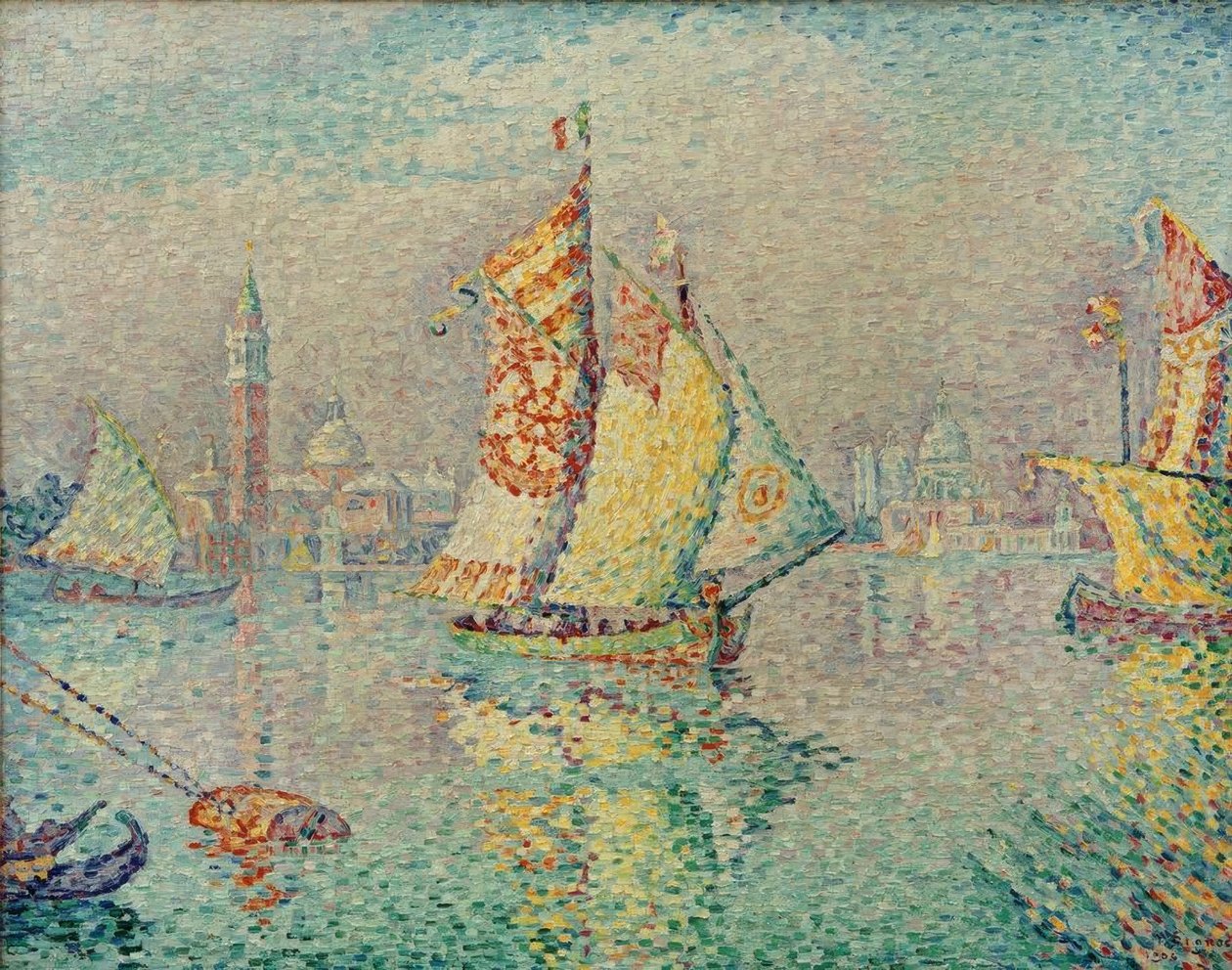 Laguna, sárga vitorla alkotó: Paul Signac