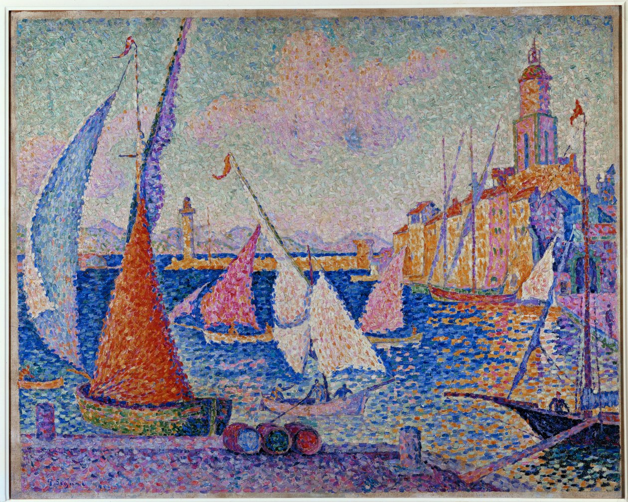 Le Quai. St. Tropez (olaj, vászon) alkotó: Paul Signac