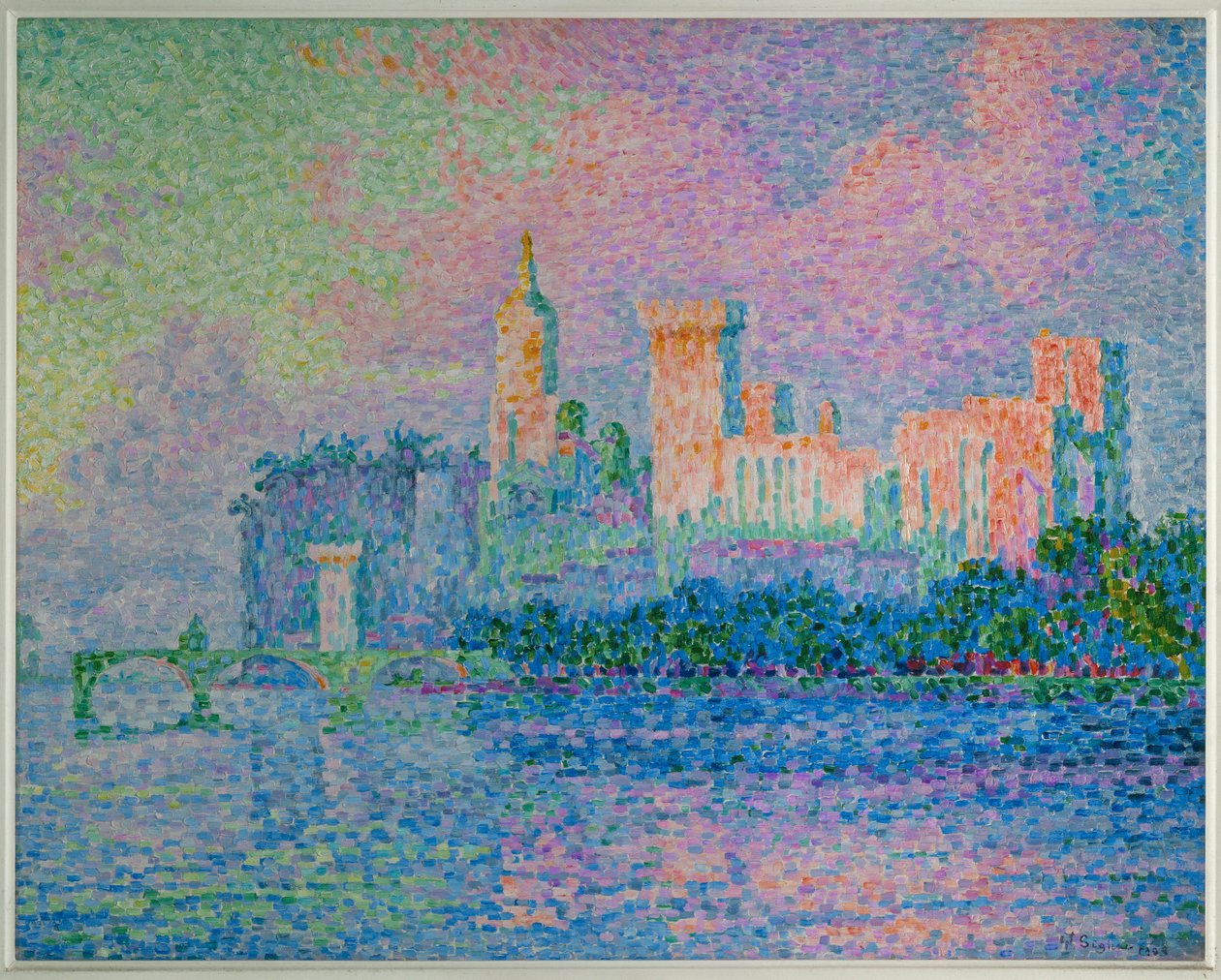 Le chateau des Papes, Avignon (festmény, vászon) alkotó: Paul Signac