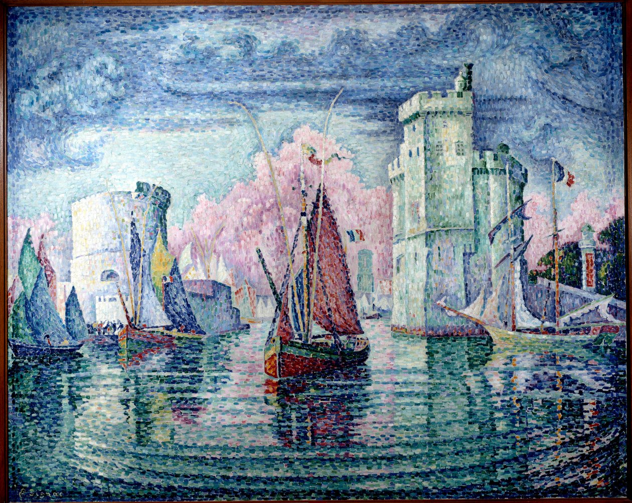 A La Rochelle-i kikötő Paul Signac festménye (1863-1935) 1921 V. 1,3x1,62 m Párizs, Musée d
