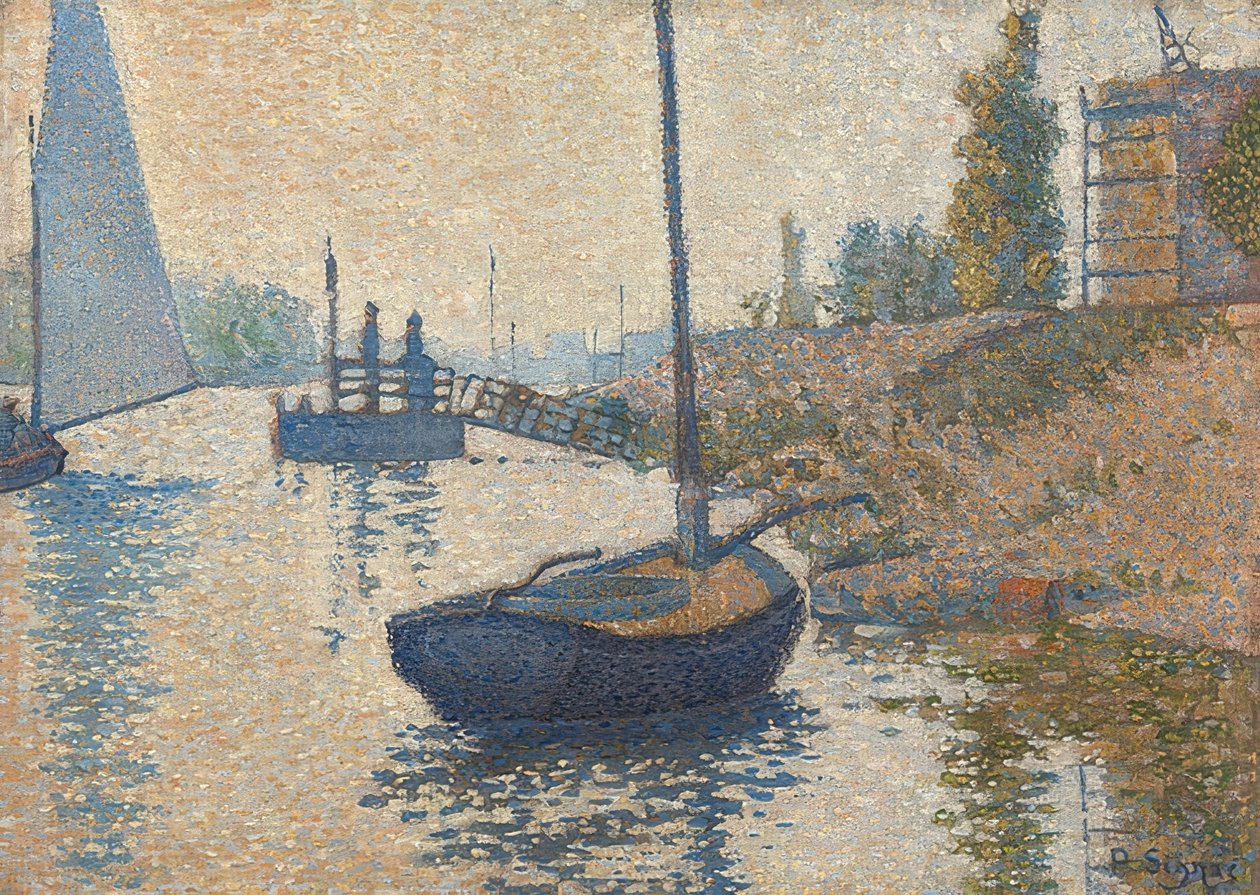 Ponton de la Félicité bei Asnières (Opus no. 143). 1886 alkotó: Paul Signac