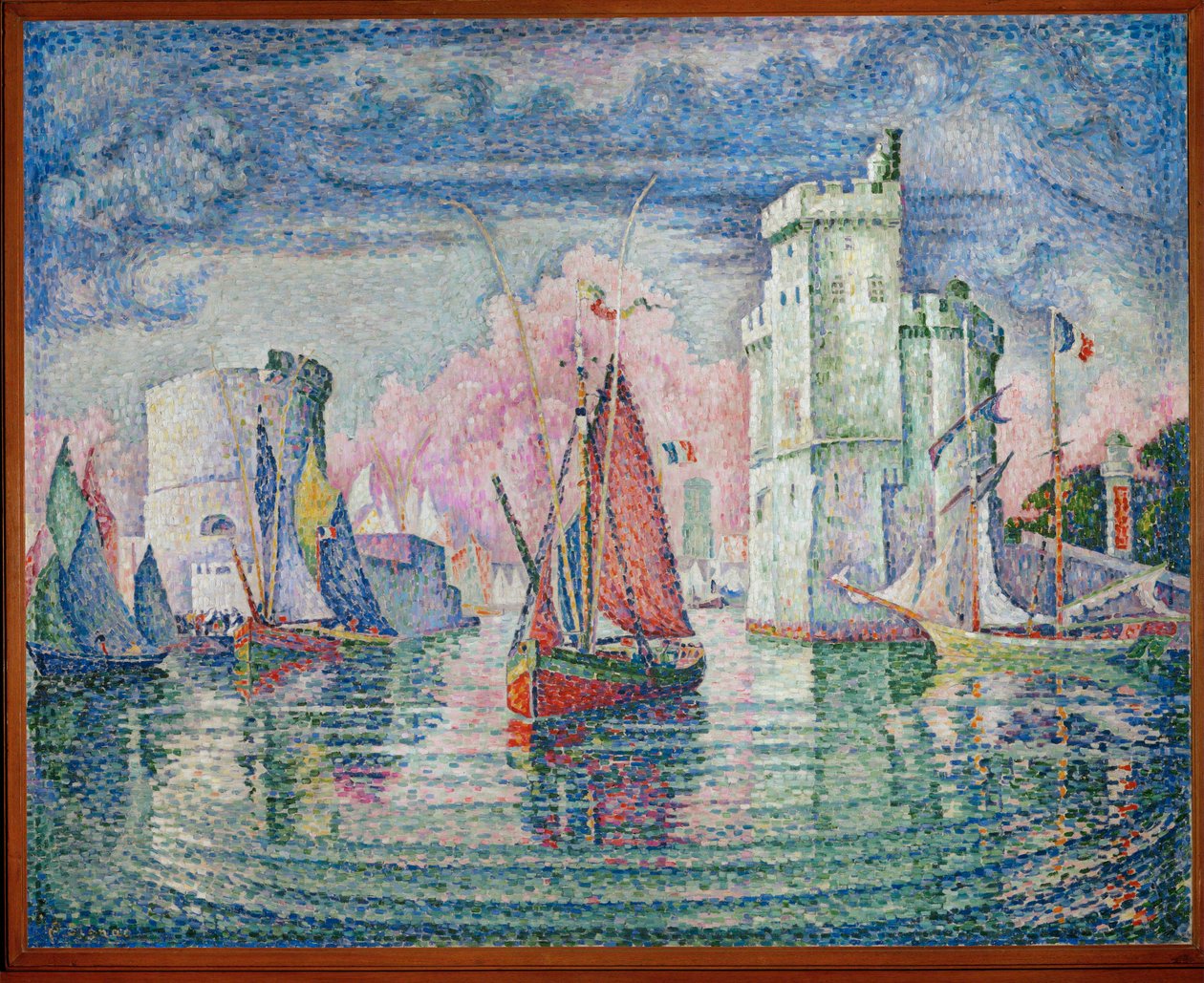 Port de La Rochelle (festmény, vászon) alkotó: Paul Signac