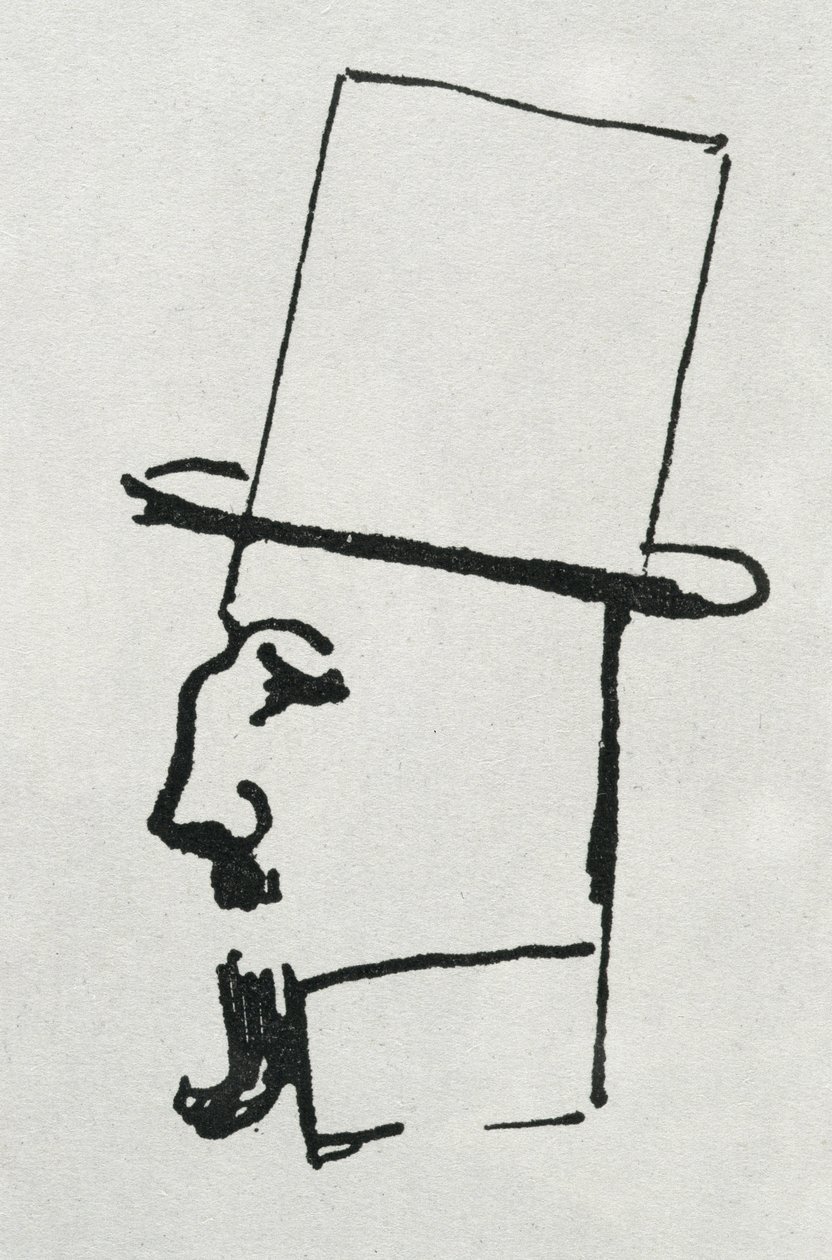 Félix Fénéon portréja (tinta papíron) alkotó: Paul Signac