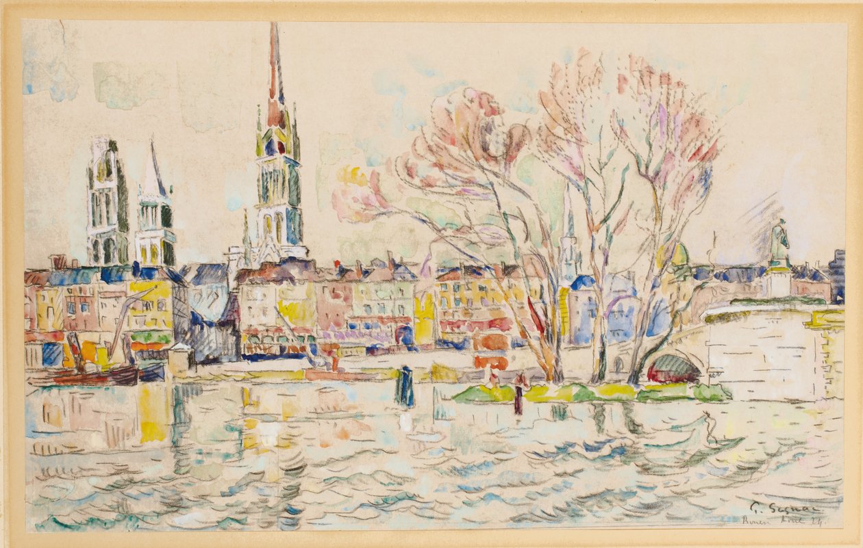 Rouen, 1924 alkotó: Paul Signac