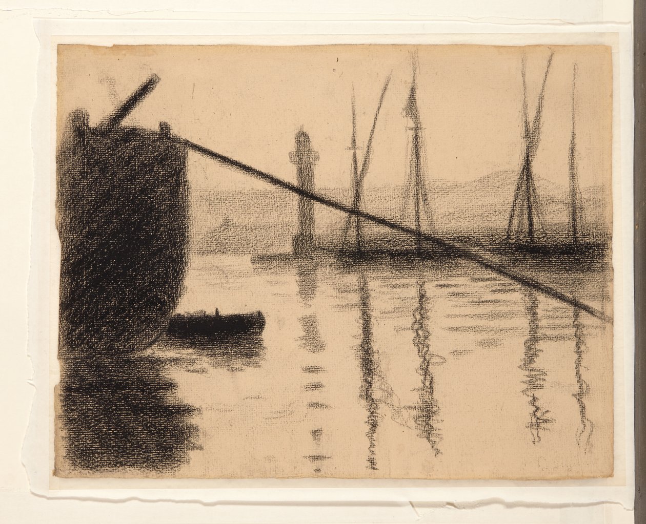 Saint-Tropez, a móló a hajógyár felől nézve, 1892 alkotó: Paul Signac