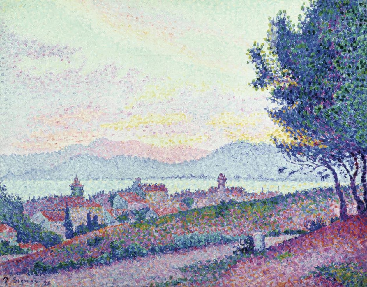Saint Tropez – Bosque de pinos / 1896 alkotó: Paul Signac