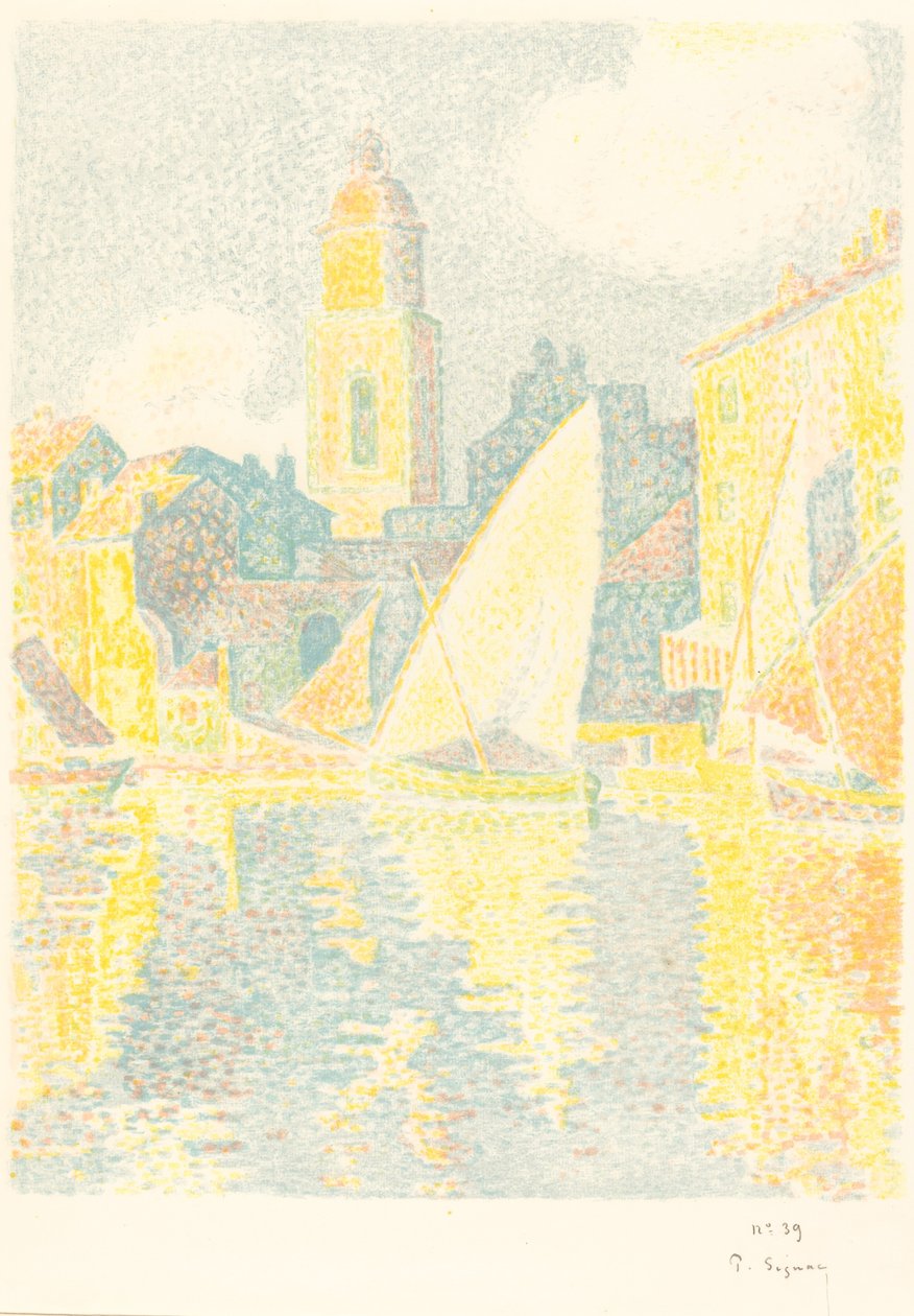St. Tropez: A kikötő (Saint-Tropez: Le port) alkotó: Paul Signac