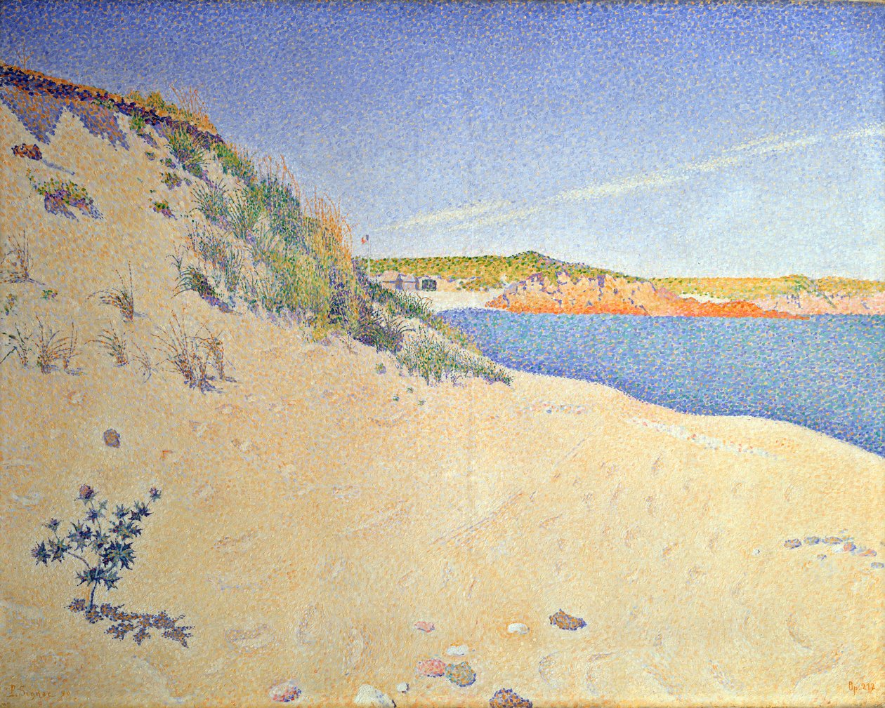 A strand Saint-Briacban. Op. 212 Homokos tengerpart, 1890. alkotó: Paul Signac