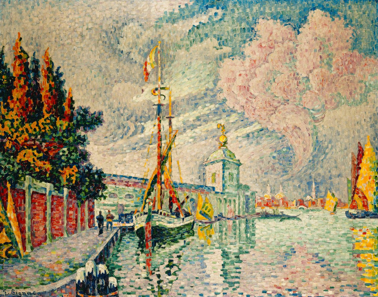 A Dogana; A Vámház, 1910 alkotó: Paul Signac