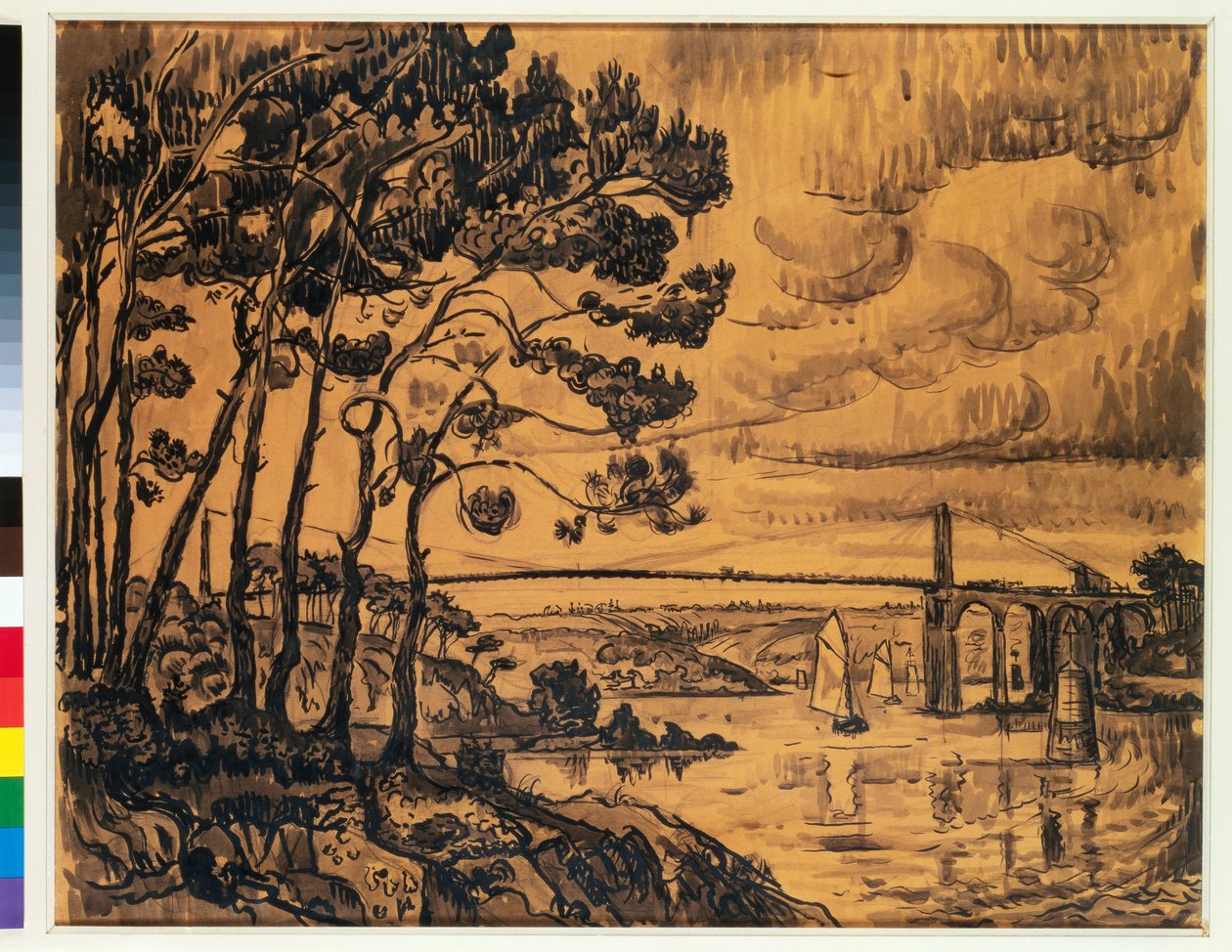 A Lezardrieux-híd, 1922 alkotó: Paul Signac